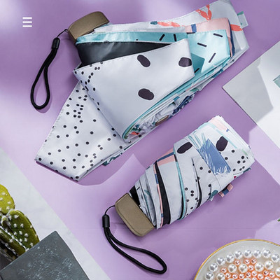 Ljetni mini automatski anti-UV kišobran za žene Poklon Sklopivi mali suncobran za djevojke Vodootporni prijenosni putni kišobrani Ženski