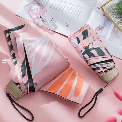 Ljetni mini automatski anti-UV kišobran za žene Poklon Sklopivi mali suncobran za djevojke Vodootporni prijenosni putni kišobrani Ženski