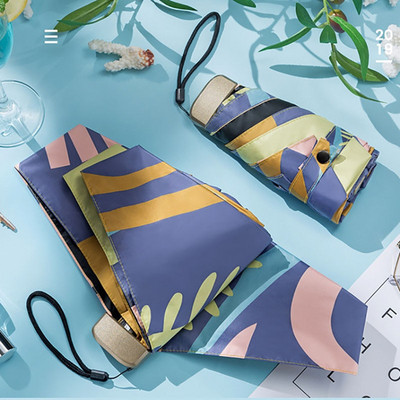 Ljetni mini automatski anti-UV kišobran za žene Poklon Sklopivi mali suncobran za djevojke Vodootporni prijenosni putni kišobrani Ženski