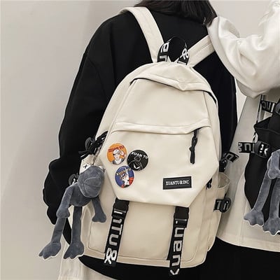 Nagyméretű textil hátizsák műanyag rögzítőkkel