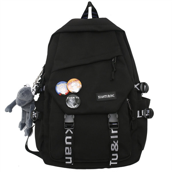 Nagyméretű textil hátizsák műanyag rögzítőkkel