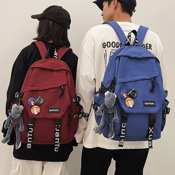 Nagyméretű textil hátizsák műanyag rögzítőkkel