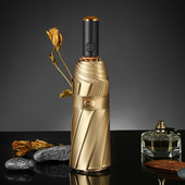 Automatický slnečník, dámsky, zlatý, UV ochrana, 10 kostí, silný slnečník pre dievčatá, vetruodolný, skladací slnečník ako darček