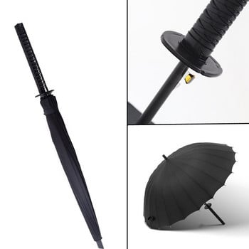 Creative Long Handle Large αντιανεμικό σπαθί Samurai Ομπρέλα Ιαπωνικών Ninja-όπως ομπρέλες Sun Rain Straight Ομπρέλες Αυτόματο άνοιγμα