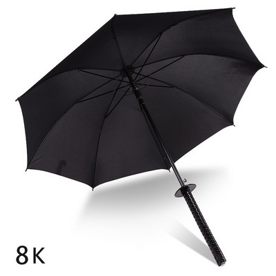 Kreatívny dáždnik s dlhou rukoväťou, veľký vetruodolný samurajský meč, japonský ninja-podobný slnečný dáždnik s dažďom a automatickým otváraním