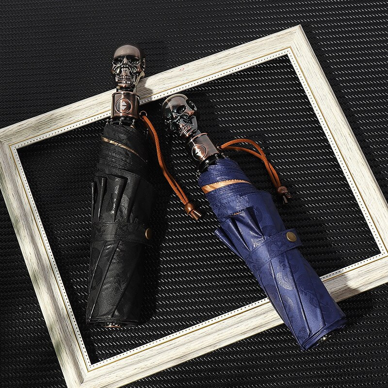 Doprava zadarmo 2021 Horúci výpredaj plne automatický skladací dáždnik vetruodolný kovový McQueen s kostrovou rukoväťou opaľovací krém dáždnik pre mužov