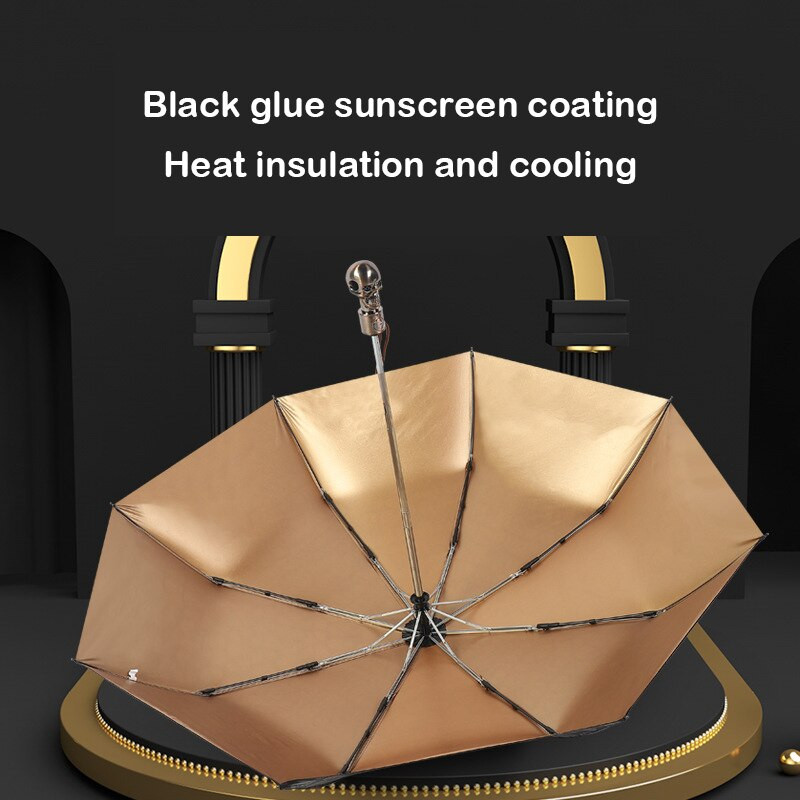 Doprava zadarmo 2021 Horúci výpredaj plne automatický skladací dáždnik vetruodolný kovový McQueen s kostrovou rukoväťou opaľovací krém dáždnik pre mužov