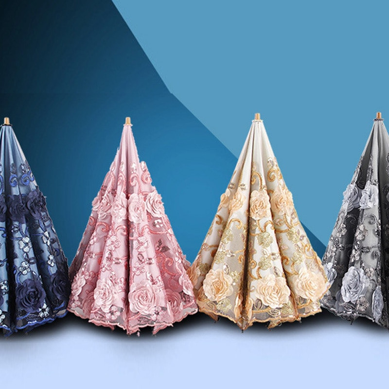 Retro kvetinový slnečný a daždivý dáždnik s ružovým vzorom, dievčenský odolný prenosný dáždnik, automatický dáždnik, roztomilý dáždnik