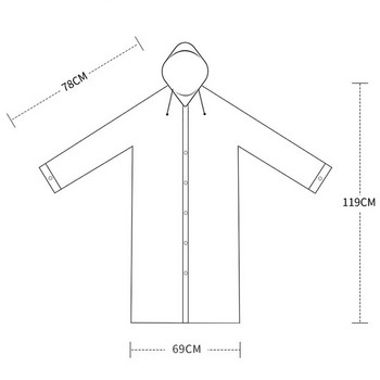 Αδιάβροχο Γυναικείο Ανδρικό Αδιάβροχο Παχύ Αδιάβροχο Αδιάβροχο Τουρισμός Υπαίθρια Πεζοπορία Rain Poncho Raincoat Hooded Rain Coat