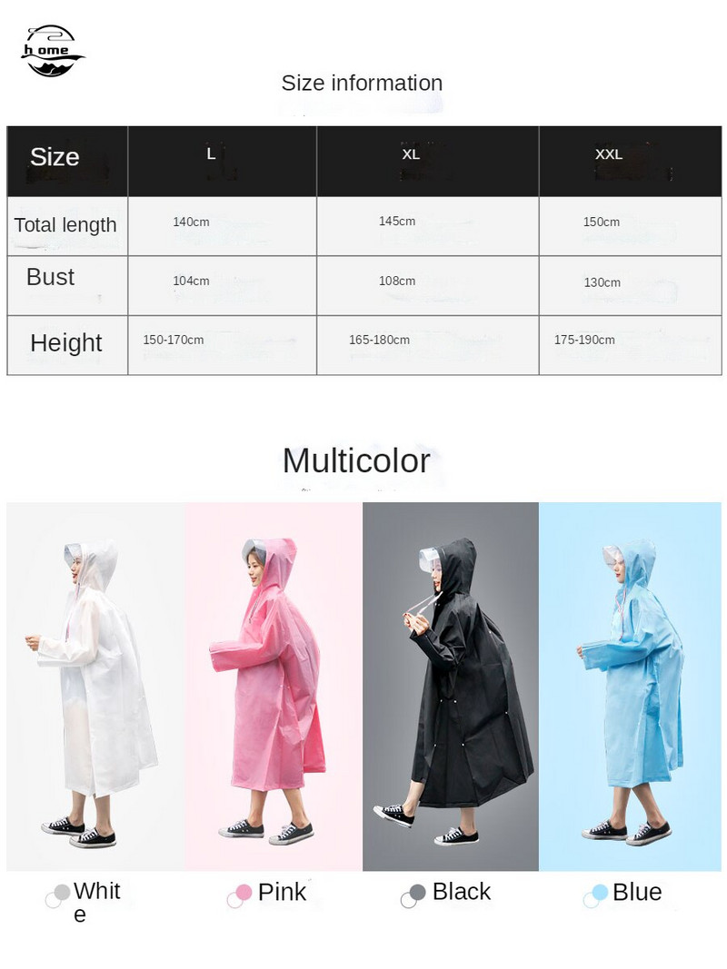 Dámsky pršiplášť, nepremokavý, módny, outdoorový, športový, doplnky, cestovný, prenosný, skladací, unisex, priehľadný, pršiplášť, regenanzug