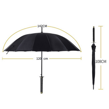 Creative Japanese Samurai Sword Umbrella Corporation Long Wooden Handle Big αντιανεμικές ομπρέλες Katana για άνδρες Γυναικεία Sombrilla