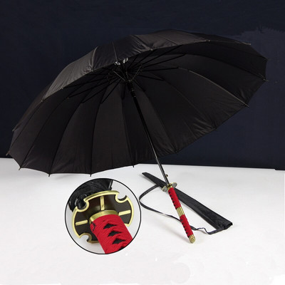 Kreatív japán szamuráj kard esernyő Corporation hosszú fa nyelű nagy szélálló Katana esernyők férfiaknak nőknek Sombrilla