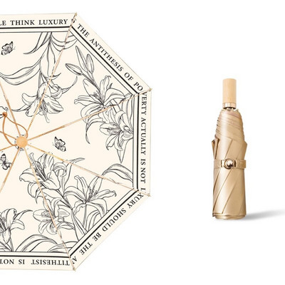 Luxusný leopardový titánový dvojitý opaľovací dáždnik, skladací retro farebný lepidlový letný dámsky slnečník s UV ochranou