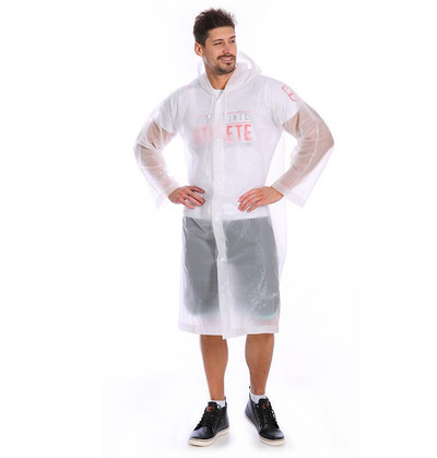 Dámske pánske dospelé EVA priehľadné pršiplášte s kapucňou do dažďa pláštenka vonkajšia turistika pršiplášte nepremokavé pončo móda