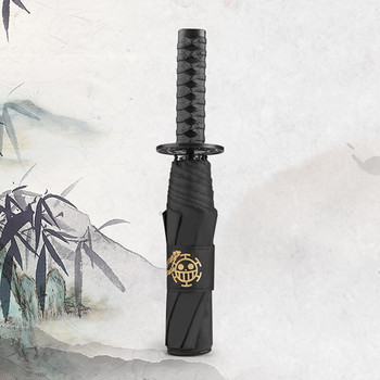 3 Πτυσσόμενη αντιανεμική ομπρέλα katana Sun Rainny Dagger Samurai Sword σαν νίντζα Ομπρέλα αδιάβροχα δώρα για άνδρες Παράγουας