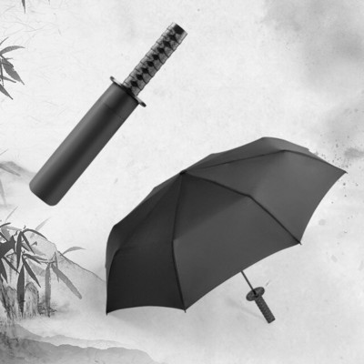 3 Umbrelă pliabilă Katana rezistentă la vânt Sun Rainny Dagger Samurai Sword Ninja-like Ribs Umbrella Waterproof Cadouri pentru bărbați Paraguas