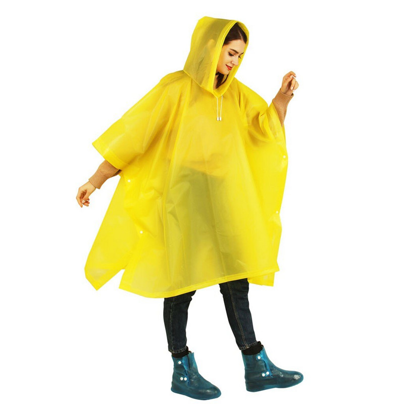 Pláštenka pre mužov a ženy 2020 Nová módna dámska pončo EVA pre dospelých, pršiplášť s klobúkom, dámska nepremokavá dlhá priesvitná pláštenka