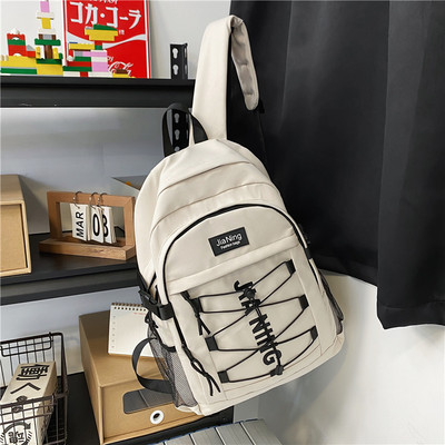 Nový model textilného batohu so šnúrkami a nápisom pre mužov