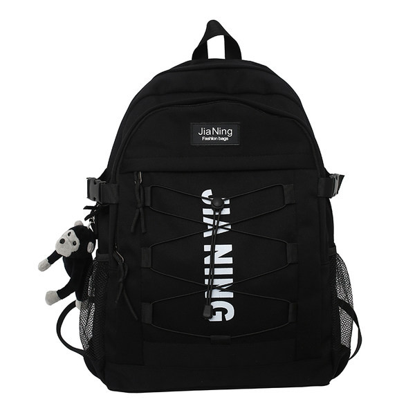 Nový model textilného batohu so šnúrkami a nápisom pre mužov