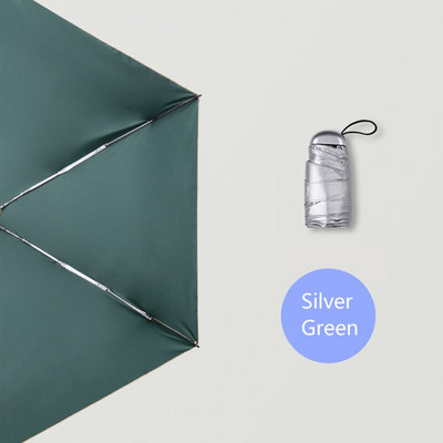 Nový mini vreckový dáždnik, dáždnik pre ženy, anti UV ochrana, titánovo-strieborný povlak, malý slnečník pre dievčatá, cestovný, roztomilý slnečník so 6 rebrami