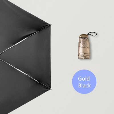 Nový mini vreckový dáždnik, dáždnik pre ženy, anti UV ochrana, titánovo-strieborný povlak, malý slnečník pre dievčatá, cestovný, roztomilý slnečník so 6 rebrami