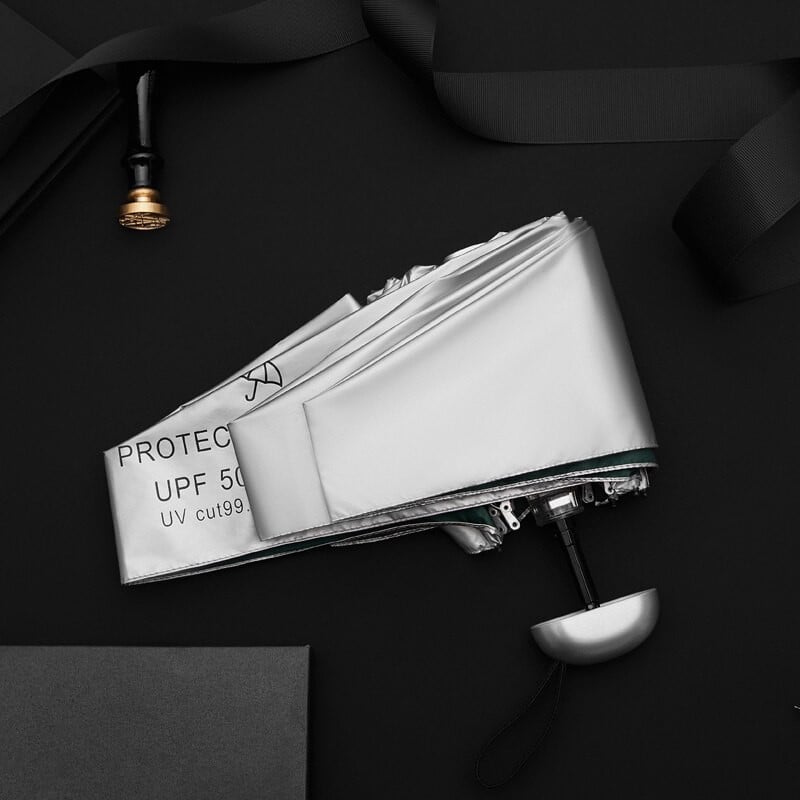 Nový mini vreckový dáždnik, dáždnik pre ženy, anti UV ochrana, titánovo-strieborný povlak, malý slnečník pre dievčatá, cestovný, roztomilý slnečník so 6 rebrami