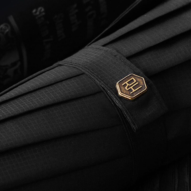 Pánsky dáždnik najvyššej triedy, automatický, vetruodolný, 12 rebier, drevená rukoväť, skladací, čierny, veľký, 120 cm, golfový, darček pre mužov