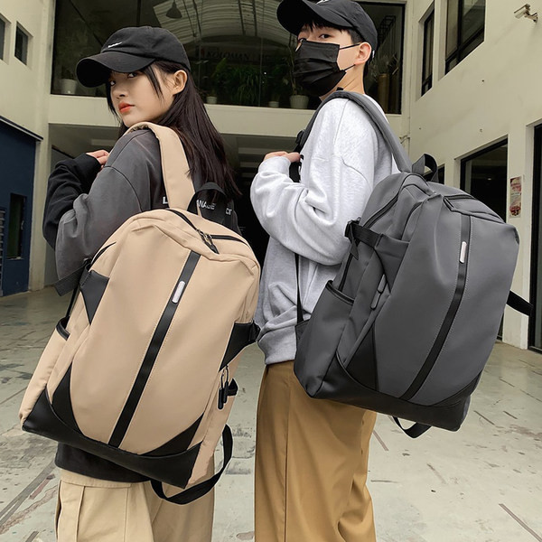 Rucsac pentru bărbați textil model curat cu fermoar