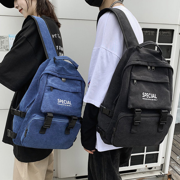 Rucsac textil model nou cu inscripție pentru bărbați