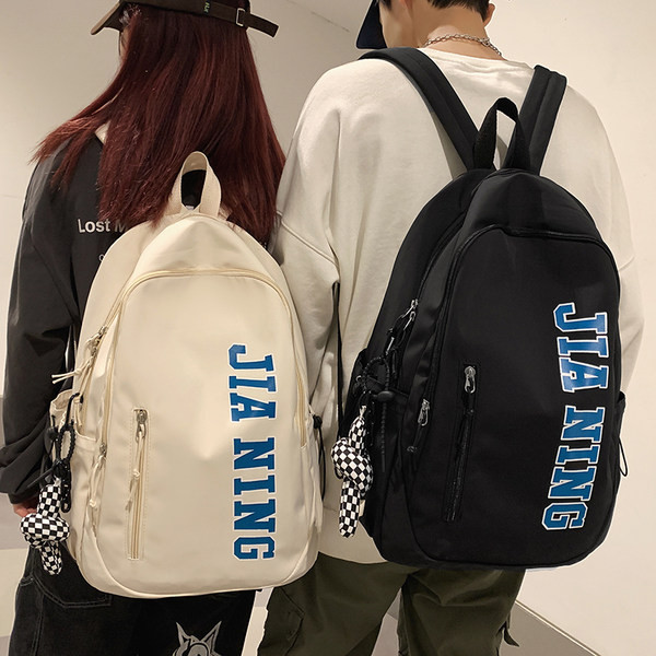 Casual σακίδιο πλάτης με τυπωμένη επιγραφή - πολλά χρώματα