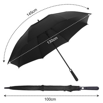 130 см голям двоен сенник голф чадър Вентилирани ветроустойчиви двойни чадъри Водоустойчив автоматичен отворен стик Необичайни чадъри