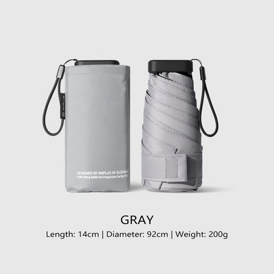 Prémiový mini plochý UV dáždnik, šesťskladací, letný terasový roztomilý dáždnik, prenosný cestovný vreckový slnečník pre deti, farby