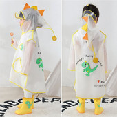 Roztomilý dinosauří polyesterový detský pršiplášť Vonkajší nepremokavý pršiplášť Detský nepriepustný pončo Chlapec Dievča Pršiplášť Darček