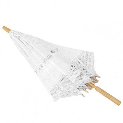 60% гореща разпродажба Изящен чадър Многофункционален памучен дантелен модел на цветя Сенник с визуален ефект за фотография