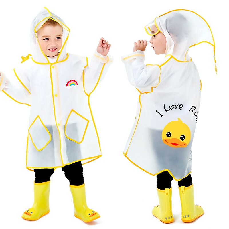 Roztomilý kačička z polyesteru pre bábätká, vonkajší nepremokavý pršiplášť pre deti, nepriepustný pončo pre chlapcov a dievčatá, darčeková bunda