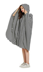 Dámsky štýlový nepremokavý pršiplášť s farebnou potlačou, kapucňou a zipsom