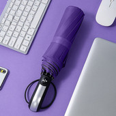 2022 Vetruodolný skladací automatický dáždnik, dáždnik pre ženy, unisex, veľký vetruodolný dáždnik s čiernym povrchom, slnečník