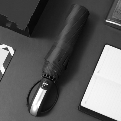 2022 Vetruodolný skladací automatický dáždnik, dáždnik pre ženy, unisex, veľký vetruodolný dáždnik s čiernym povrchom, slnečník