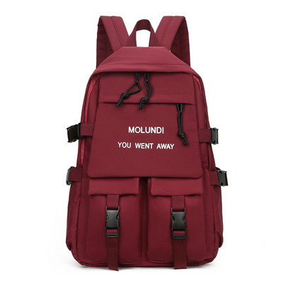 Pánsky batoh s nápisom a širokými popruhmi