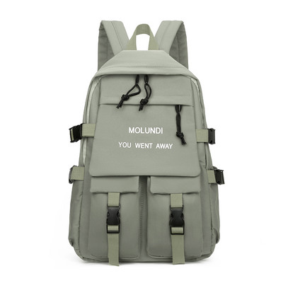 Pánsky batoh s nápisom a širokými popruhmi