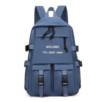 Pánsky batoh s nápisom a širokými popruhmi