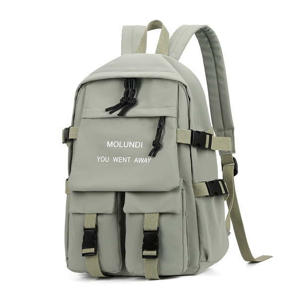 Pánsky batoh s nápisom a širokými popruhmi