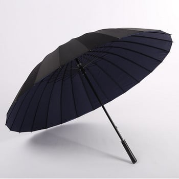 Εγχειρίδιο Business 24 Bone Long Handle Straight Umbrella Ανδρική ρετρό μεγάλη διπλή ενισχυμένη αντικαταιγιστική αντηλιακή κρέμα Cute Parasol