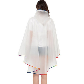 Νέο αδιάβροχο, επαναχρησιμοποιούμενο πλαστικό EVA Γυναικείο Αδιάβροχο Ακρωτήριο Βροχής Ανδρικό Poncho με κουκούλα για πεζοπορία