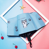 Detský kreslený kreatívny detský dáždnik s opaľovacím krémom, čierny náter, roztomilá mačacia pazúr, 3 skladacie dievčenské dáždniky, veľkoobchodný detský dáždnik