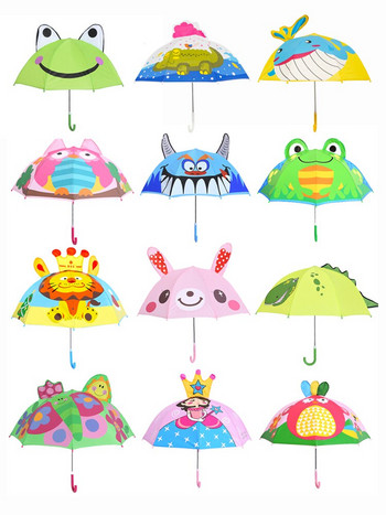  Гореща разпродажба Детски животински дълъг чадър за момчета Момичета Анимационен чадър с динозавър Бебешки чадър Детски чадър
