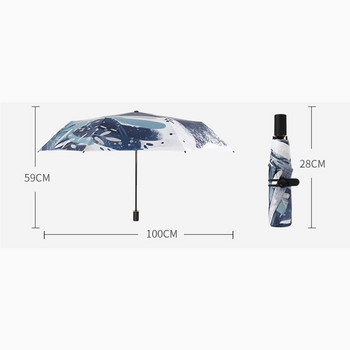 YADA 2020 Χειροποίητα κινούμενα σχέδια 3-αναδιπλούμενη ομπρέλα για γυναίκες Ομπρέλα αδιάβροχη υπεριώδη ακτινοβολία Ομπρέλα βροχής Sun Light Sun Diy Ομπρέλες YD200199