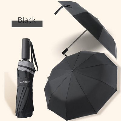 Automatický vetruodolný dáždnik pre mužov, 10 rebier, veľká veľkosť, reflexný prúžok, dámsky, mužský, slnečník s 3 skladacími dáždnikmi, dáždnik do dažďa pre mužov