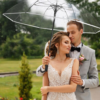 Ομπρέλα ZOMAKE Clear Golf, Μεγάλη αντιανεμική ομπρέλα αυτόματη ανοιχτή ομπρέλα βροχής για γυναίκες Ομπρέλα γάμου