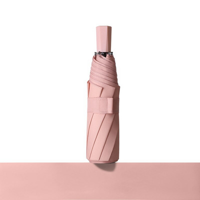 8-rebrový mini dáždnik, vonkajší slnečník, prenosný, Foold, odolný voči dažďu, UV žiareniu, unisex, detský dáždnik, ochrana tela, červený dáždnik